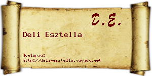 Deli Esztella névjegykártya